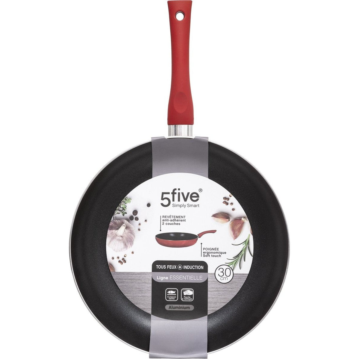 Secret de Gourmet koekenpan Ø 31 cm, rood en zwart