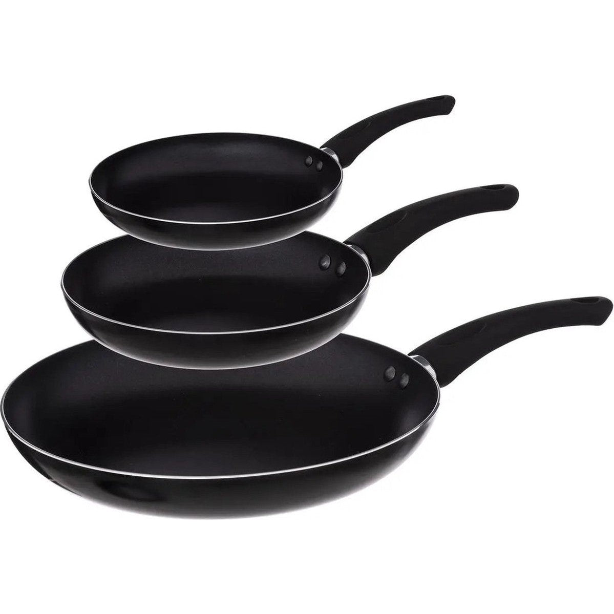 Secret de Gourmet koekenpannenset 20/24/28 cm, zwart