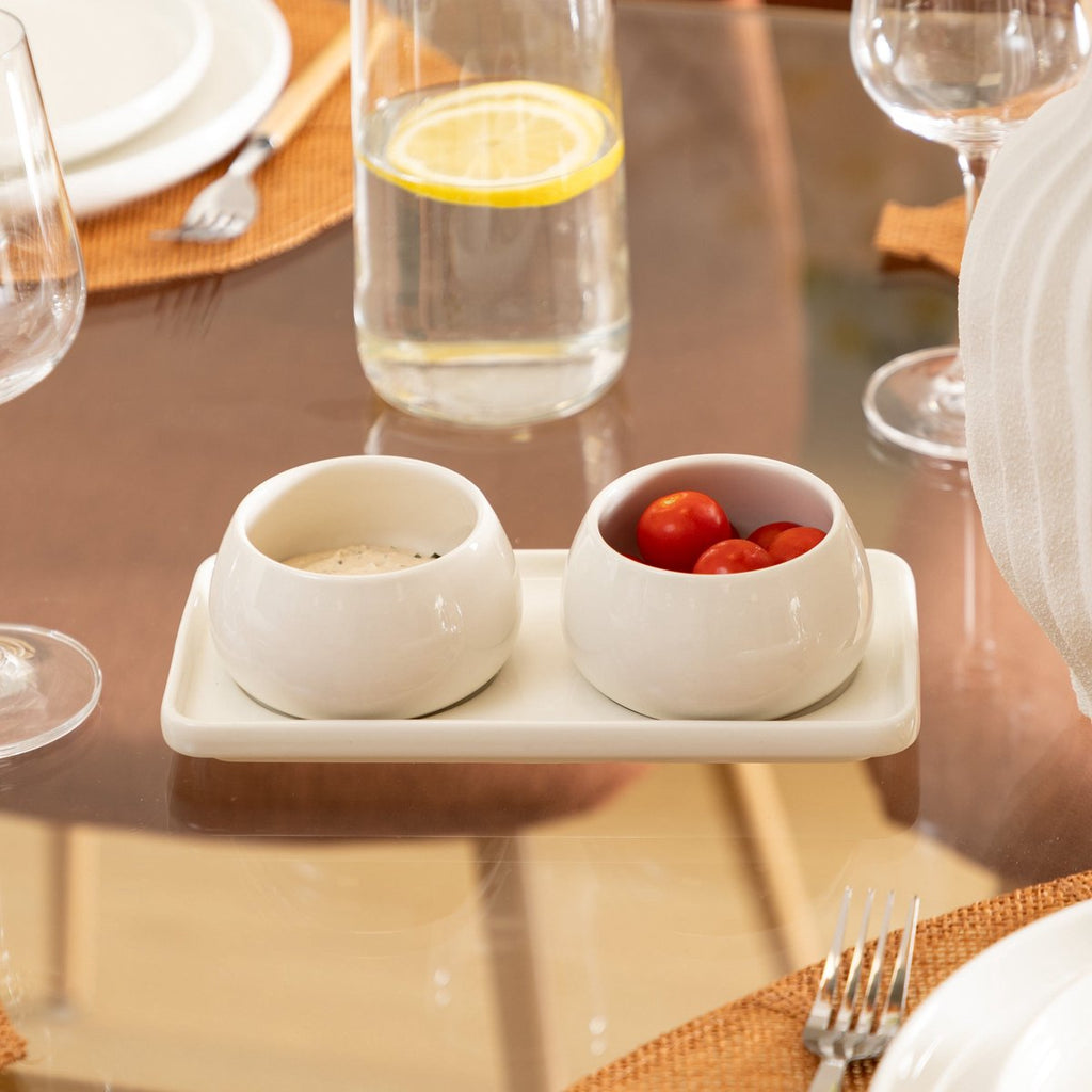 Secret de Gourmet aperitiefset Nora, 3-delig, wit (4)