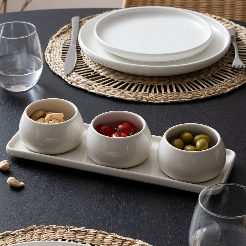 Secret de Gourmet aperitiefset Nora, 4-delig, wit (2)