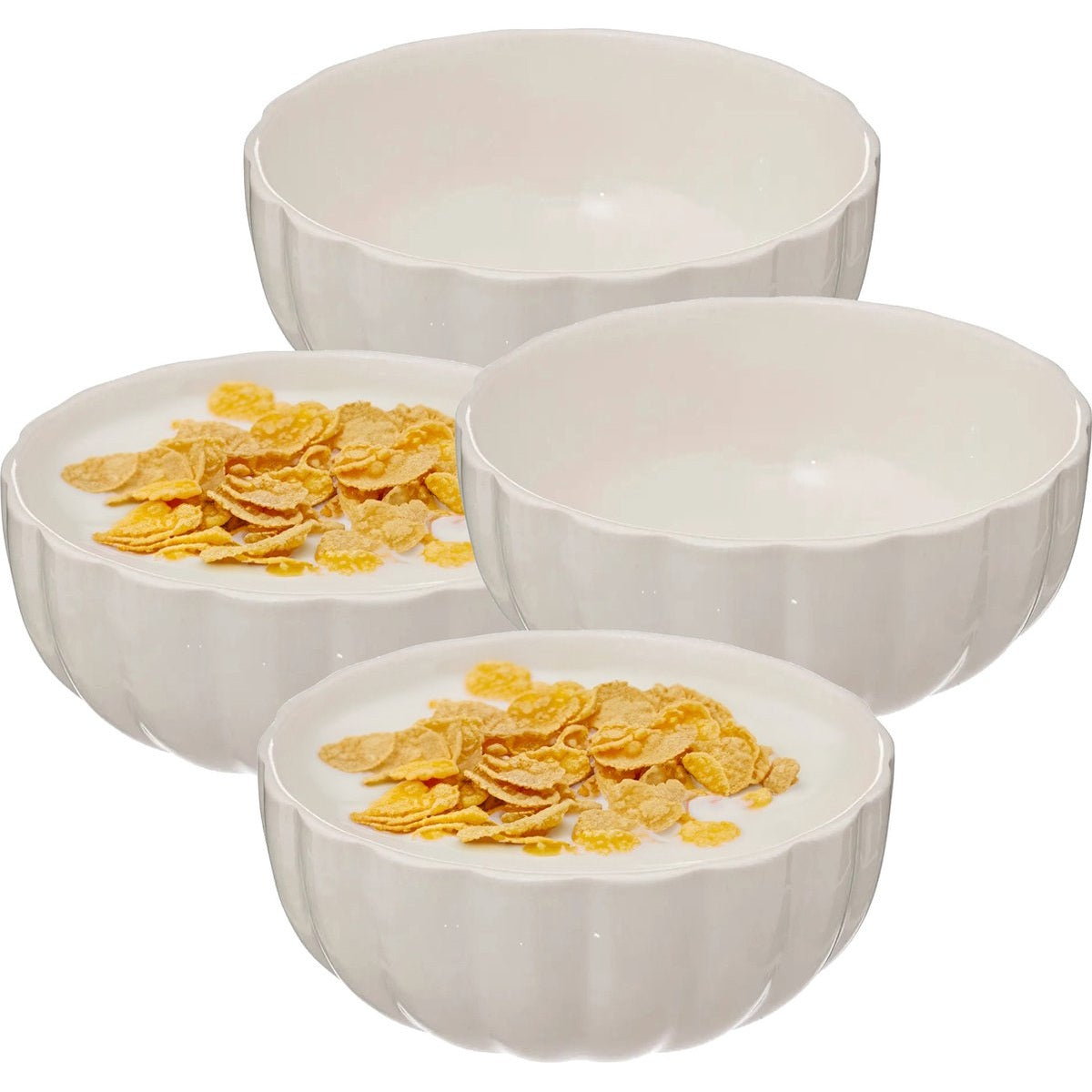 Secret de Gourmet soepkommen Delphi, set van 4, ivoorwit