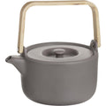 Secret de Gourmet theepot keramiek en bamboe 80 cl, taupe