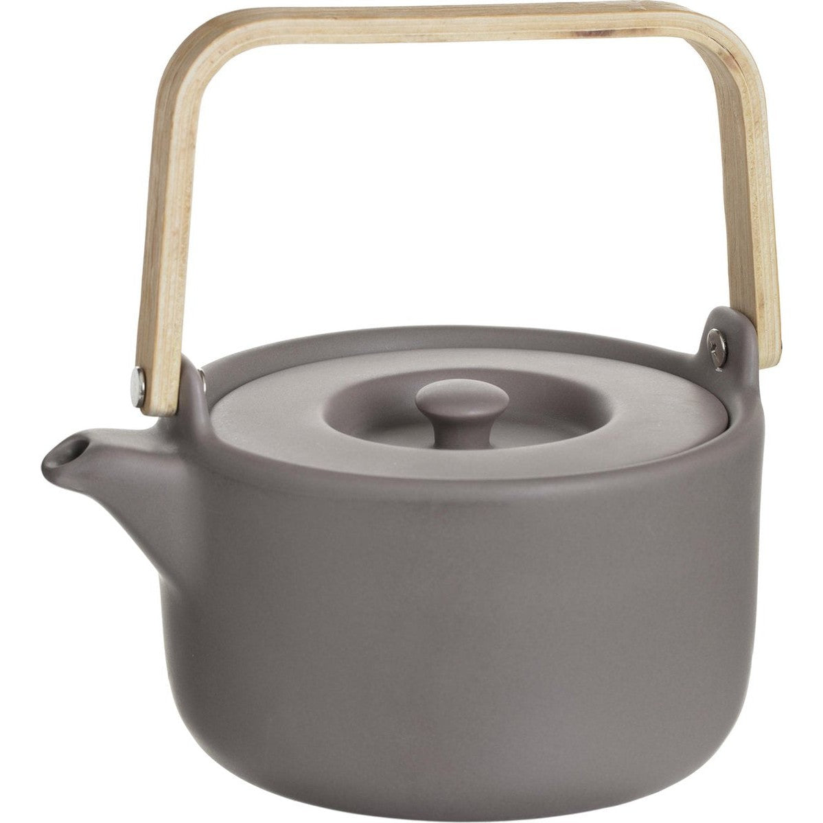 Secret de Gourmet theepot keramiek en bamboe 80 cl, taupe