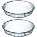 Secret de Gourmet ronde ovenschaal van glas, Ø 26 cm, set van 2