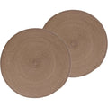 Secret de Gourmet ronde placemats taupe, set van 10, Ø 38 cm