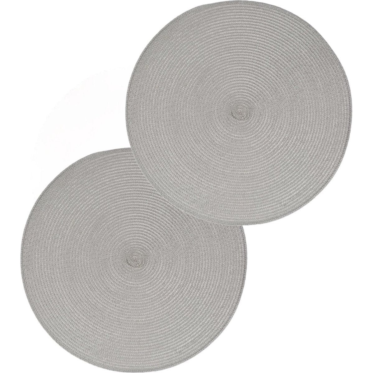 Secret de Gourmet placemats lichtgrijs, set van 12, Ø 38 cm