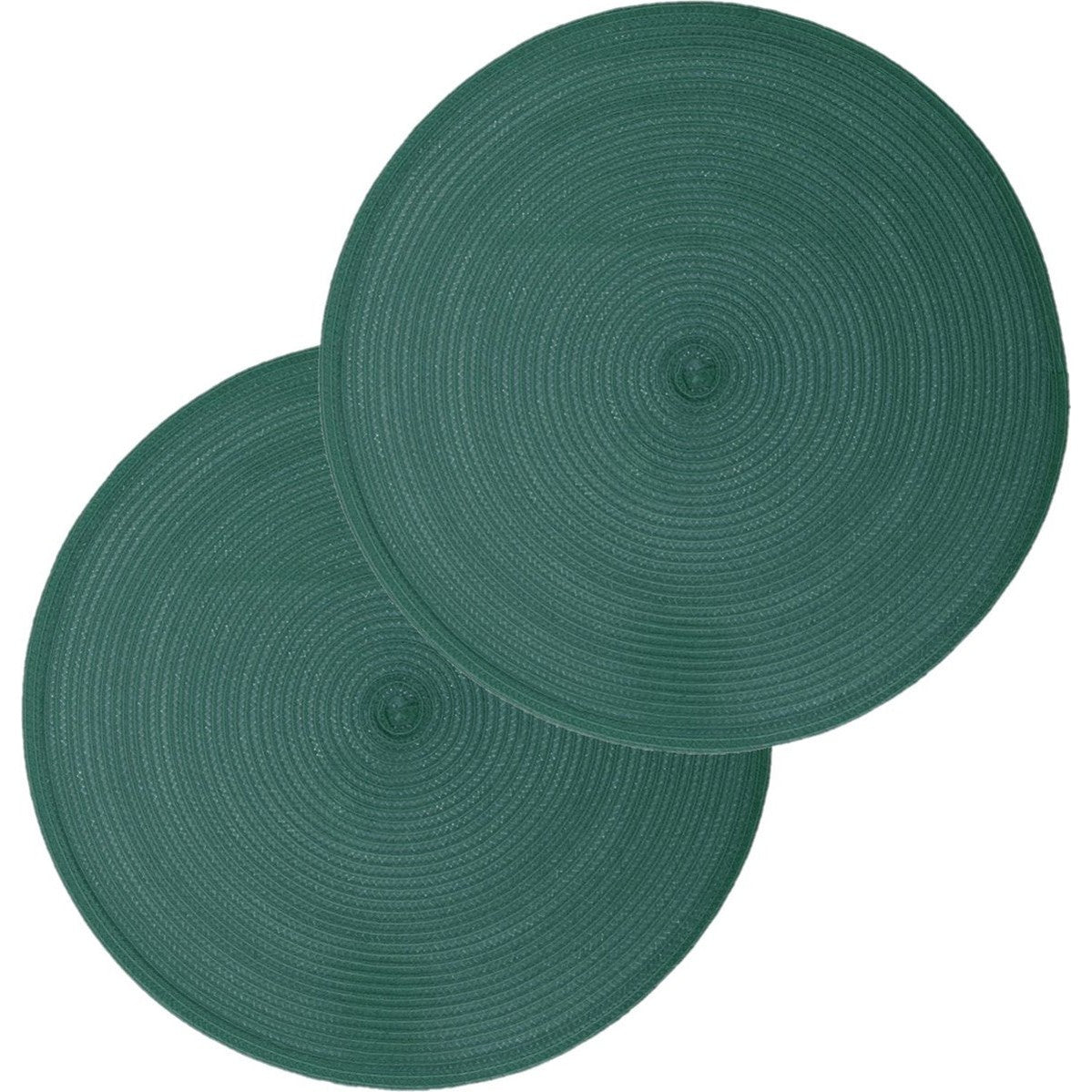 Secret de Gourmet ronde placemats emeraldgroen, Ø 38 cm, 6 stuks