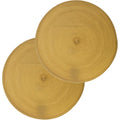 Secret de Gourmet ronde placemats geel, set van 8, Ø 38 cm