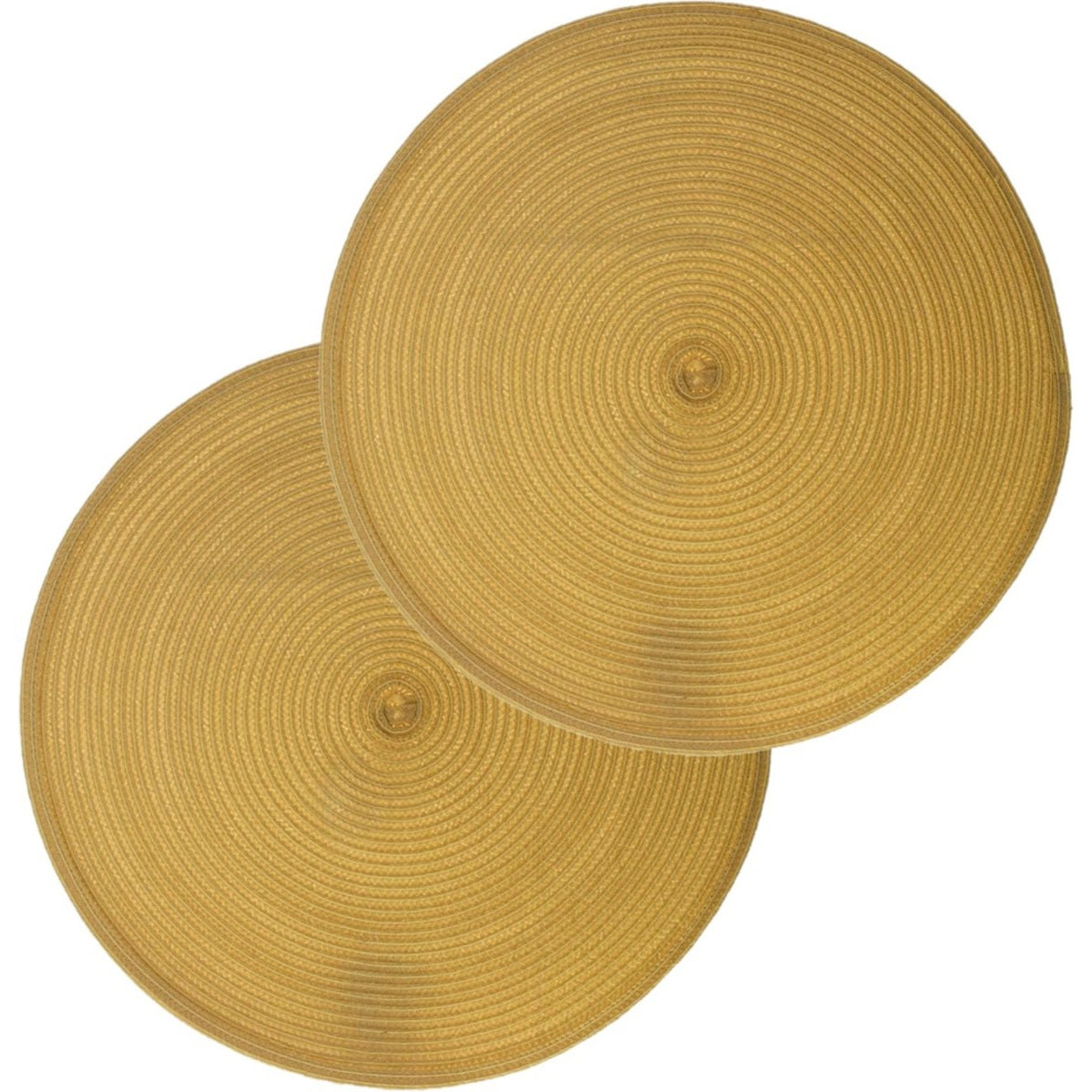 Secret de Gourmet ronde placemats geel, set van 8, Ø 38 cm