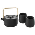 Secret de Gourmet theepot 50 cl met 2 zwarte mokken van 20 cl