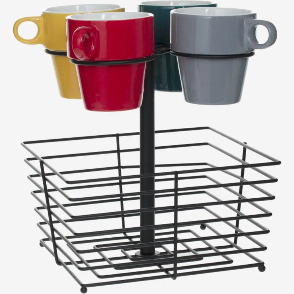 Mokken met standaard en capsulemand, set van 4, 26 cl