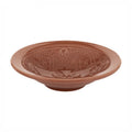 Diepe borden terracotta met bloemenopdruk, set van 2, 23 cm