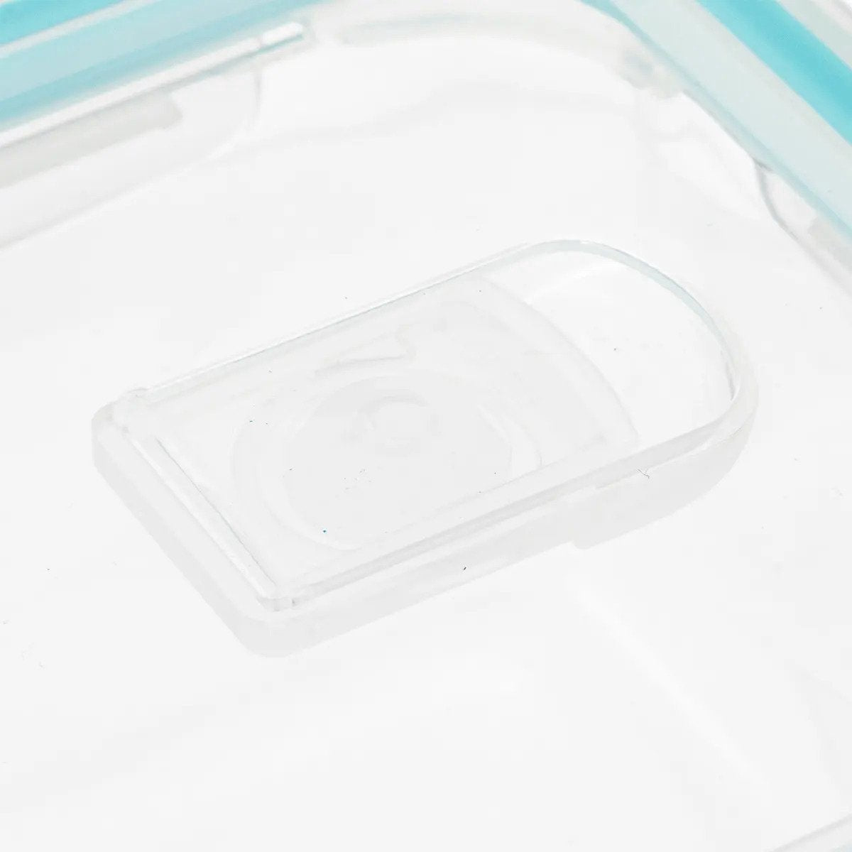 Glazen lunchboxen met lichtblauw randje, 800 ml, set van 2 (6)