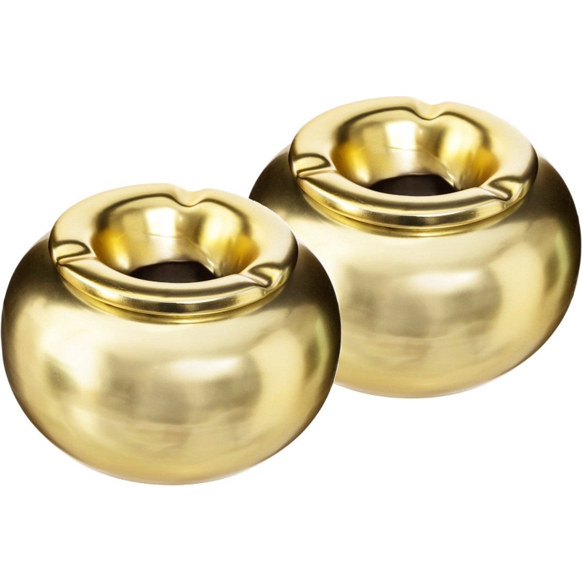 Terrasasbakken goud, set van 2, Ø 14 cm, keramiek