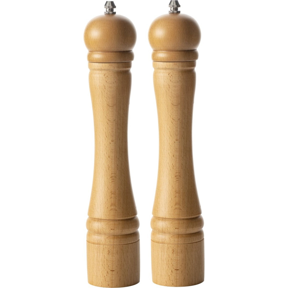 Peper- en zoutmolens hout beige, set van 2, 30 cm
