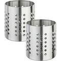 Keukengerei houders rvs zilver, set van 2, 13,5 cm