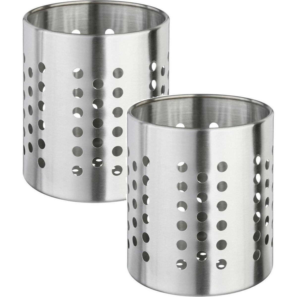 Keukengerei houders rvs zilver, set van 2, 13,5 cm