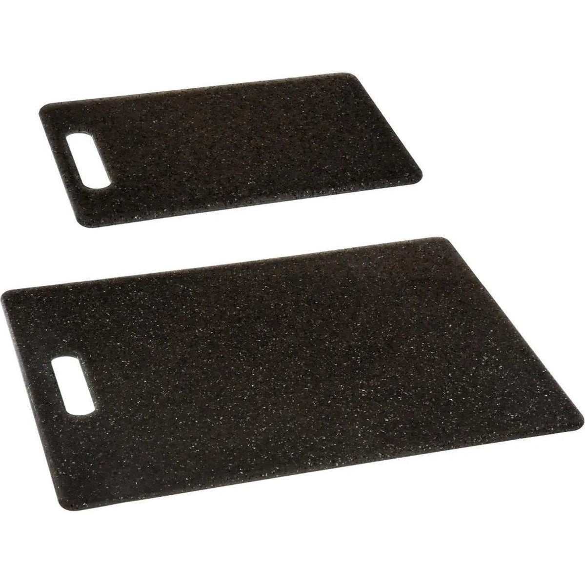 Set van 2x stuks zwart snijplanken 25/36 cm van kunststof - Broodplanken - Snijplankjes