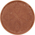Dessertborden terracotta met bloemenopdruk, set van 4, 20 cm