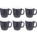 Colorama mokken faience blauw, set van 6 (18 cl)