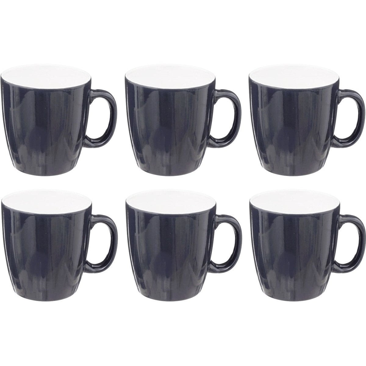 Colorama mokken faience blauw, set van 6 (18 cl)