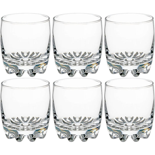 Set van 6x stuks water/sap glazen Tin 310 ml van glas - Drinkglazen - Waterglazen