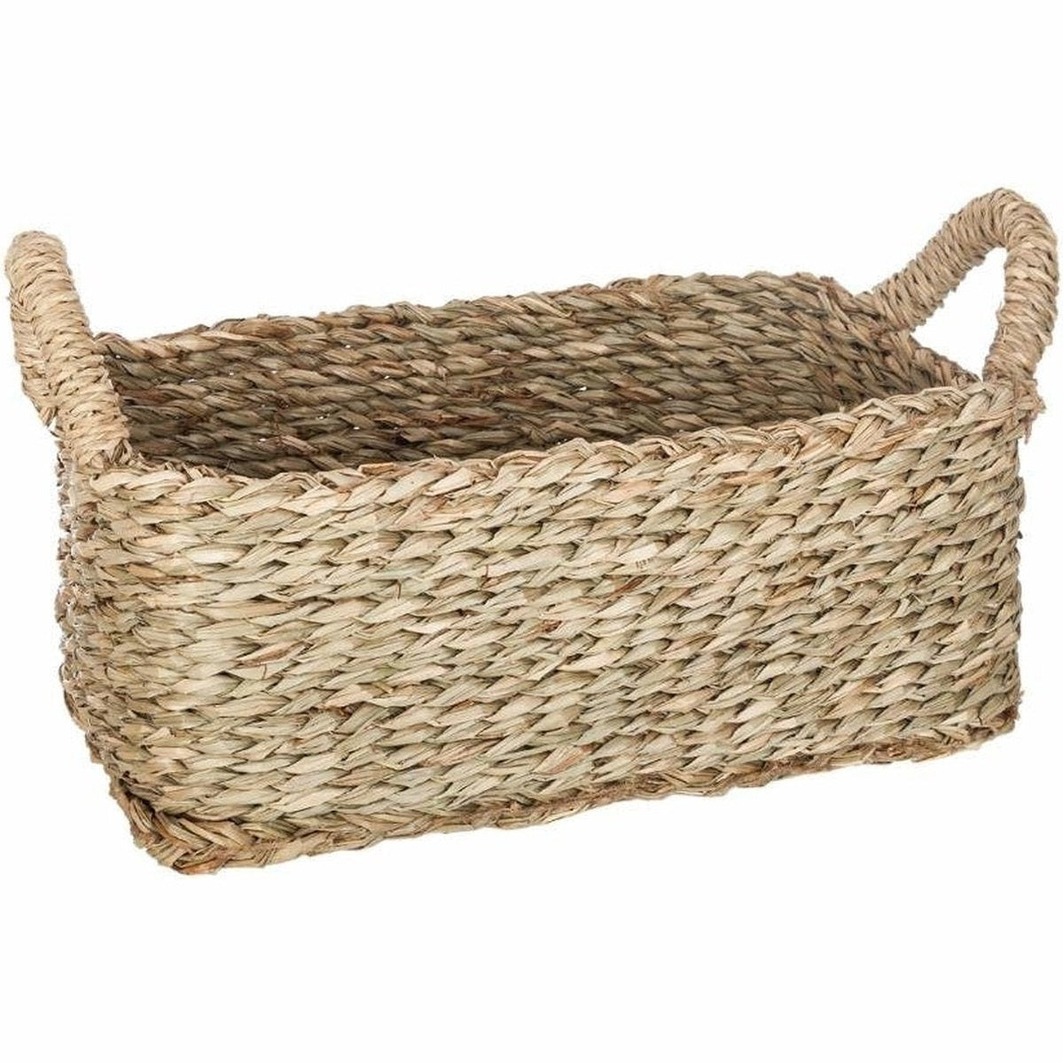 Rechthoekige decoratiemanden met handvatten, set van 3 maten (3)