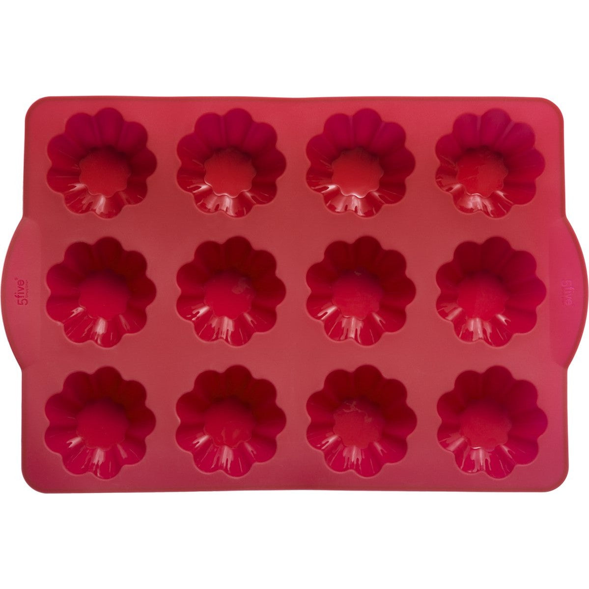 Siliconen briochevorm voor 12 broodjes, rood, 34,5 x 23,2 cm