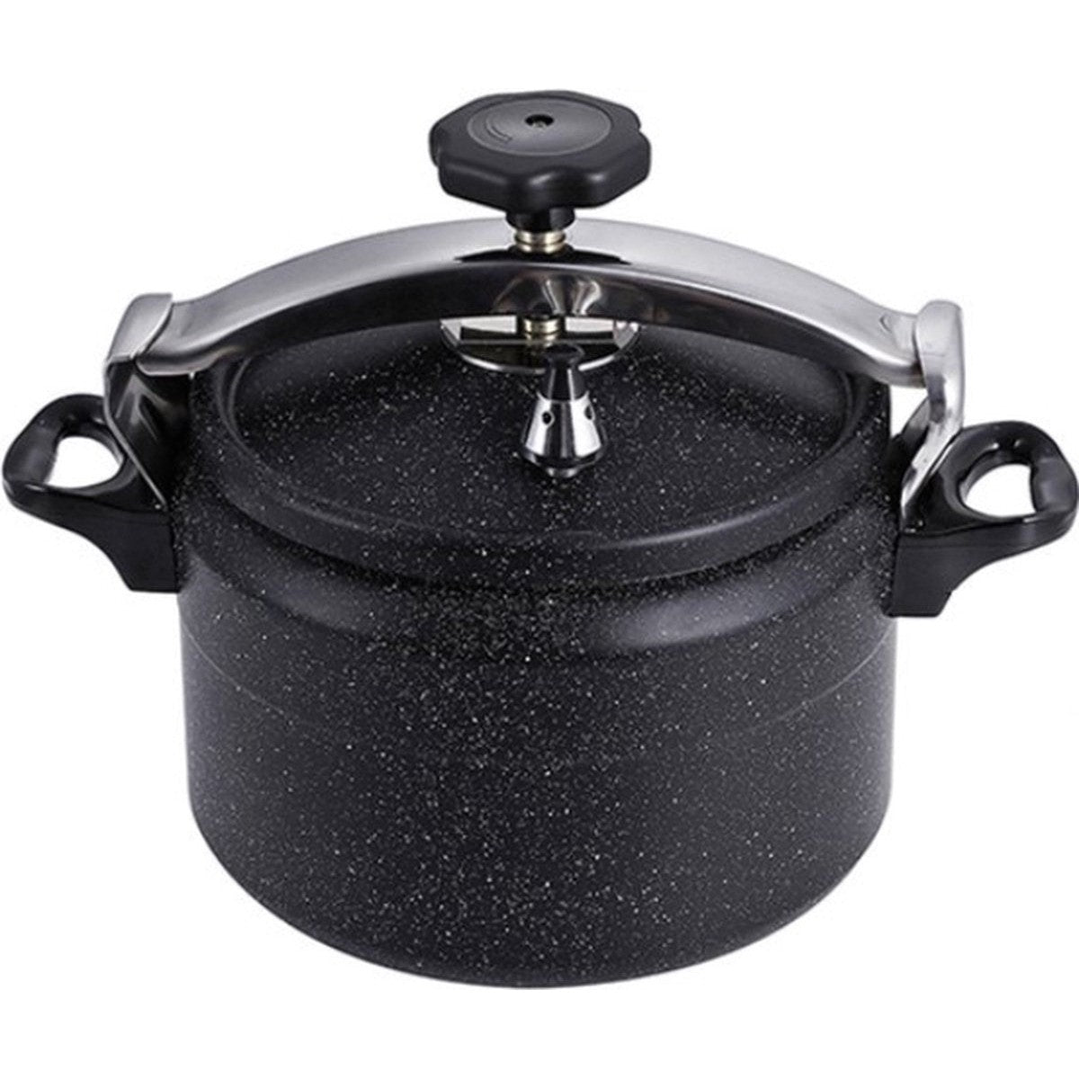 Snelkookpan 11 L met marmercoating, zwart, alle warmtebronnen