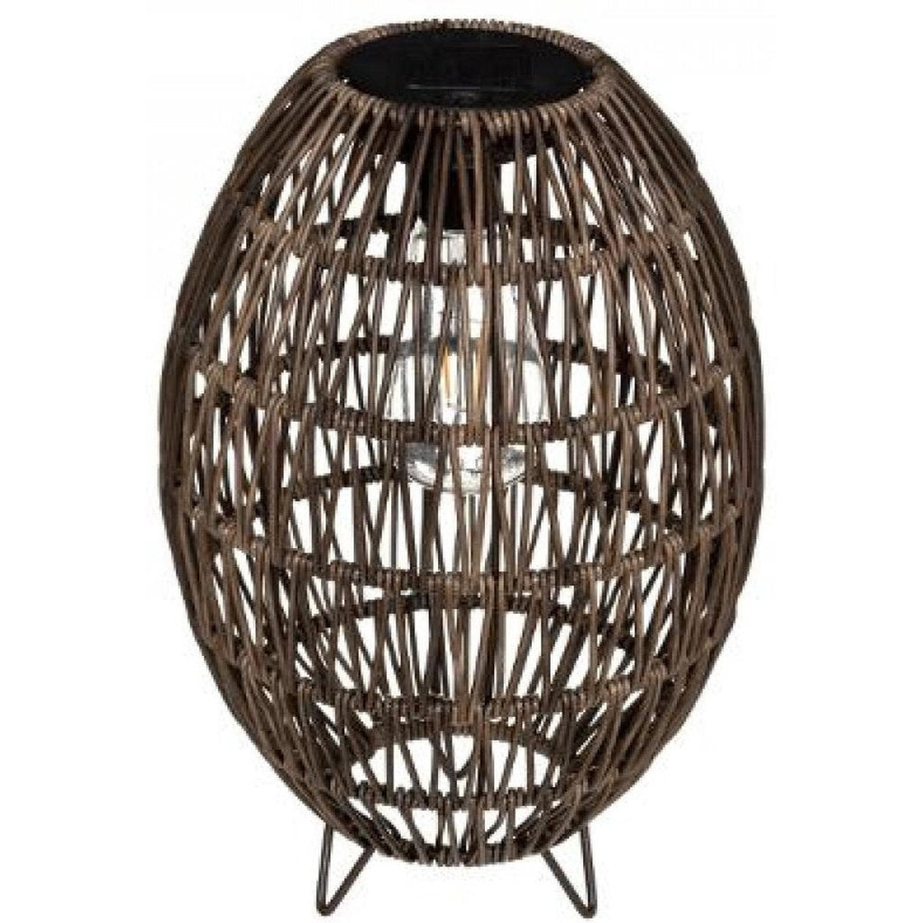 Solar tafellamp voor buiten, beige/bruin, 32 cm hoog