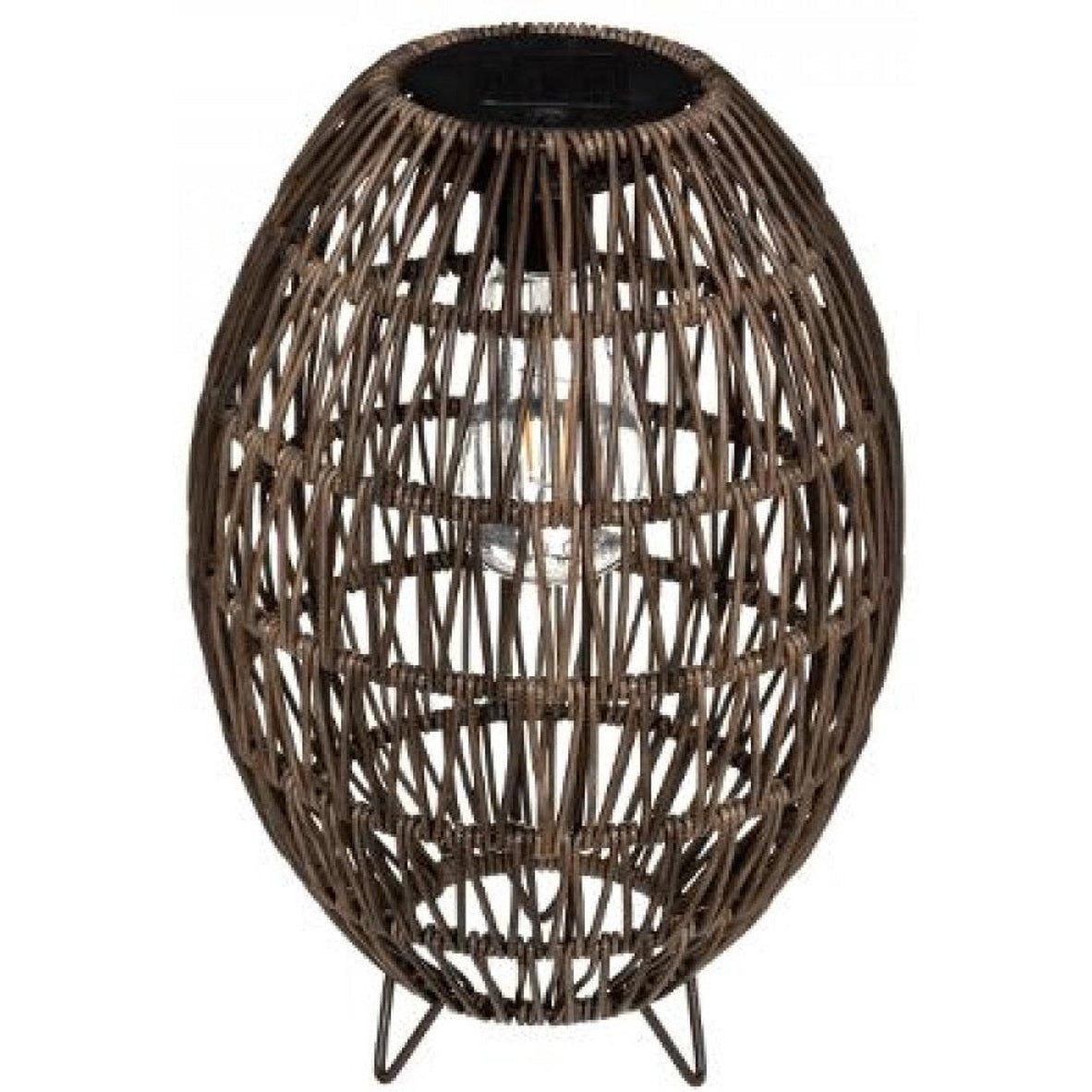 Solar tafellamp voor buiten, beige/bruin, 32 cm hoog