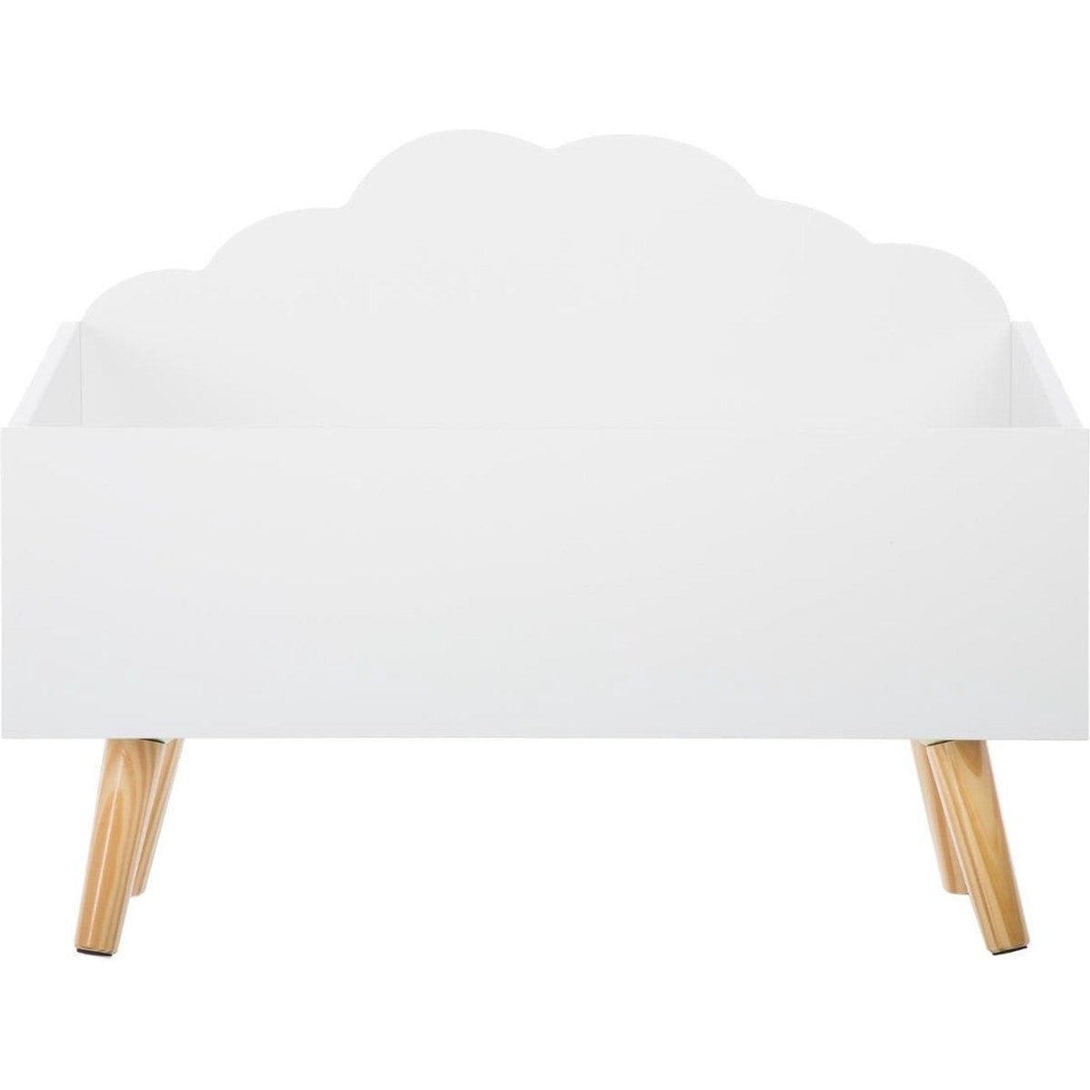 Sphera houten speelgoedkist in wolkvorm, wit, 58 x 28 x 45 cm