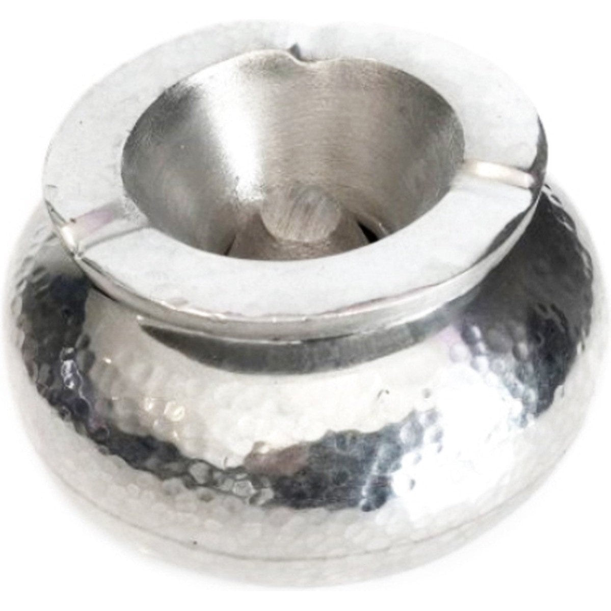 Terras asbak van gegoten aluminium, handgemaakt