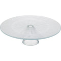Taartplateau Elise van glas op voet, 9 x 28 cm