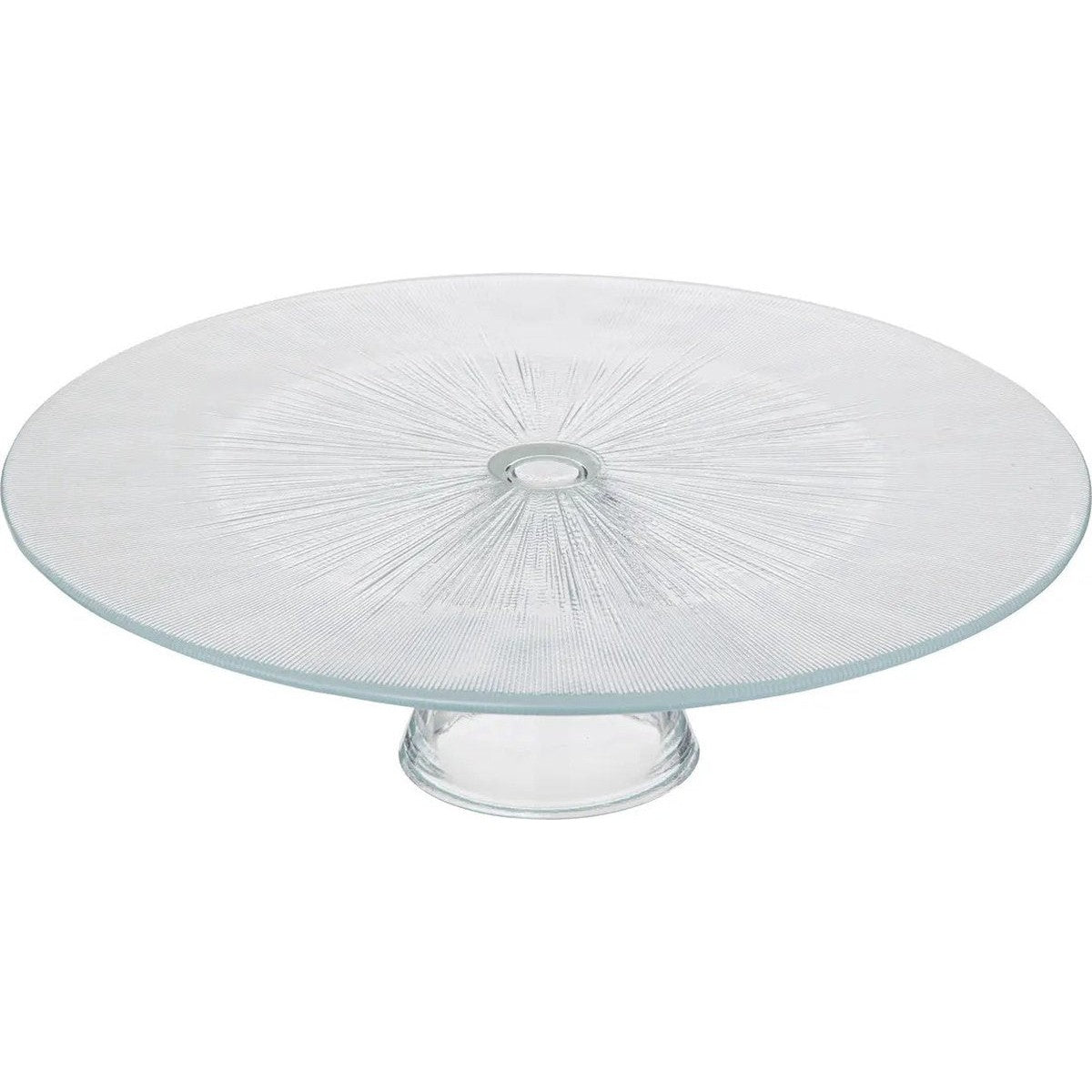 Taartplateau Elise van glas op voet, 9 x 28 cm