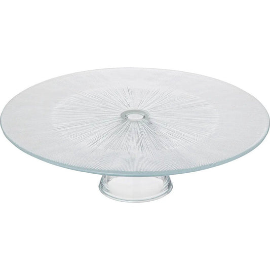 Taartplateau Elise - glas - 9 x 28 cm - op voet - gebakjes serveren en presenteren