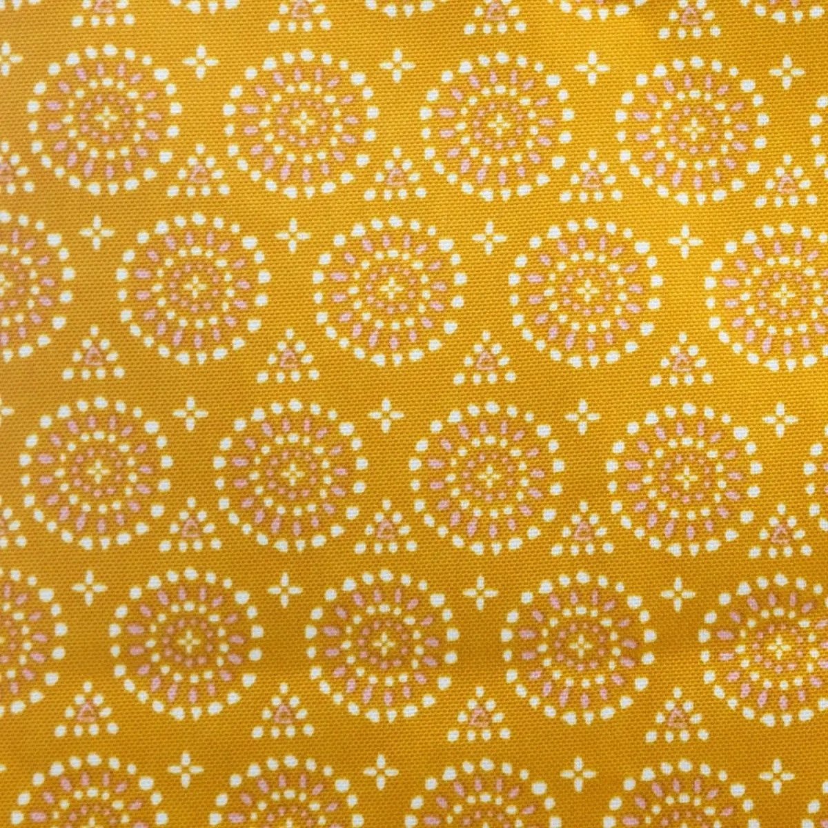 Atmosphera rond tafelkleed met etnische print, okergeel, Ø 180 cm
