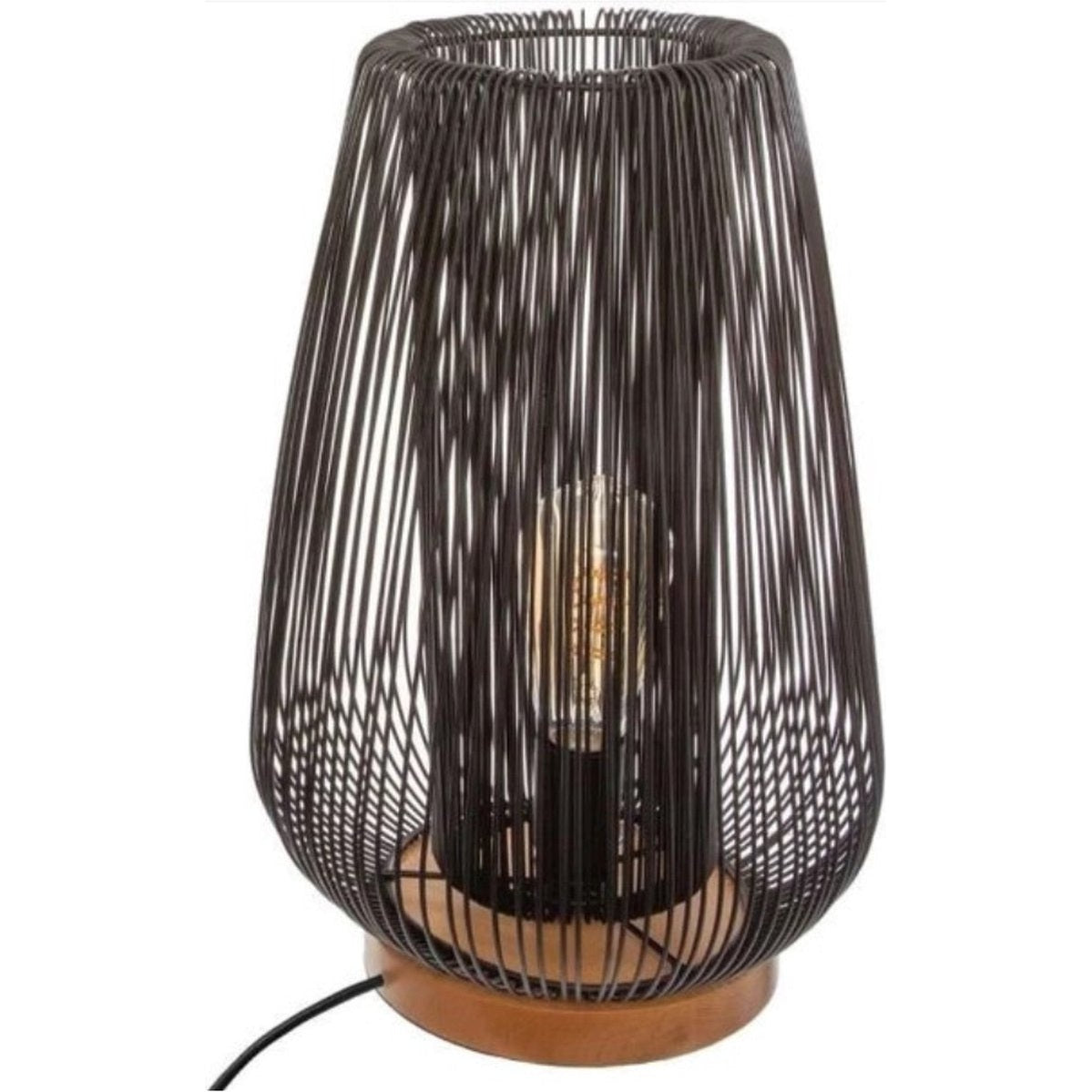 Tafellamp Noda, zwart metaaldraad, 40,5 cm