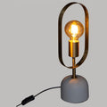 Tafellamp goudkleurig met witte marmerlook voet, 44 cm