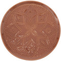 Dinerborden terracotta met bloemmotief, set van 4, 27 cm