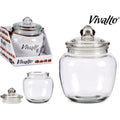 Voorraadpot 1,4 L van hermetisch glas, transparant