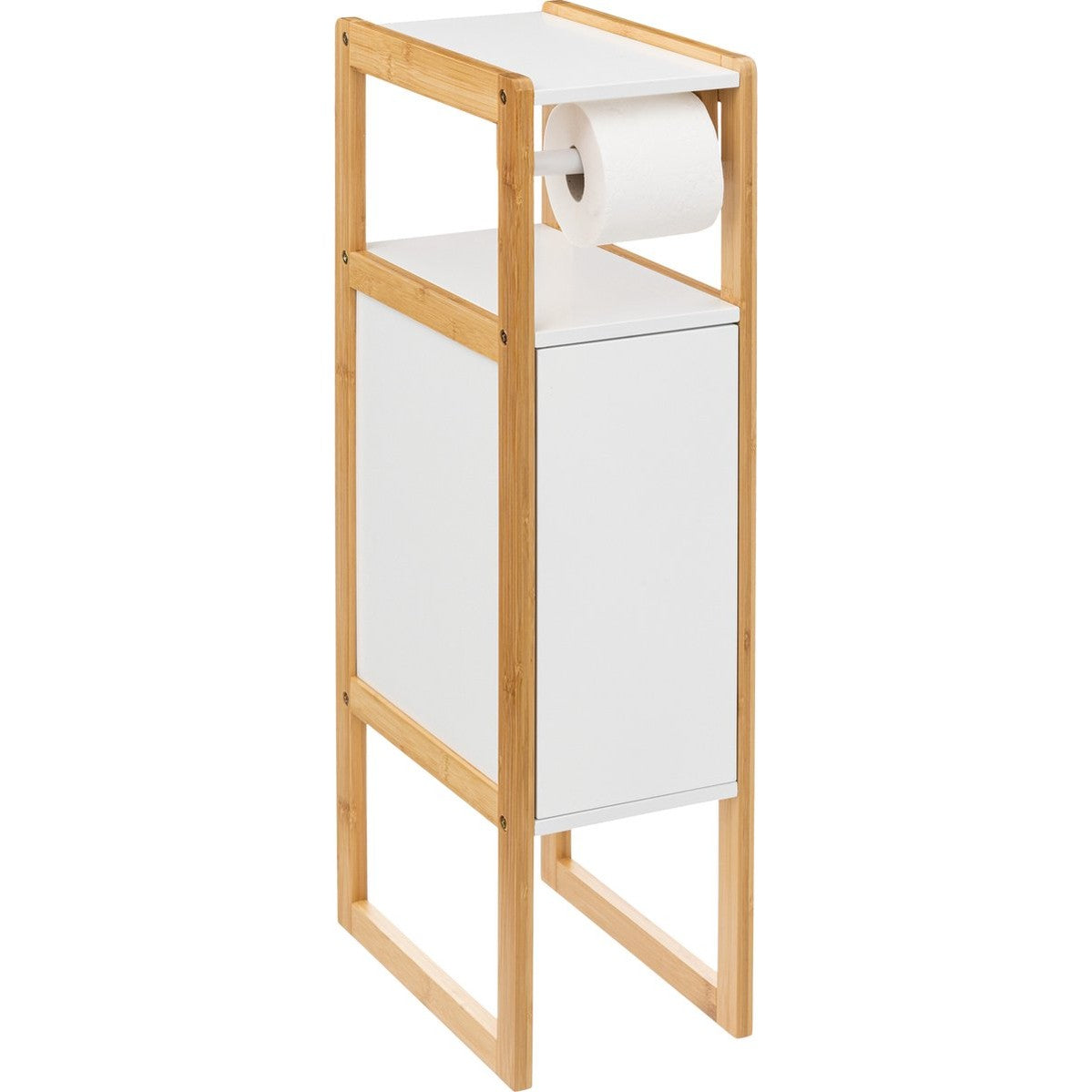 Toiletrolhouder Natureo met reserverolhouder, wit/bruin