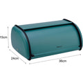 Top Choice retro broodtrommel van rvs, groen, 36 x 24 x 15 cm