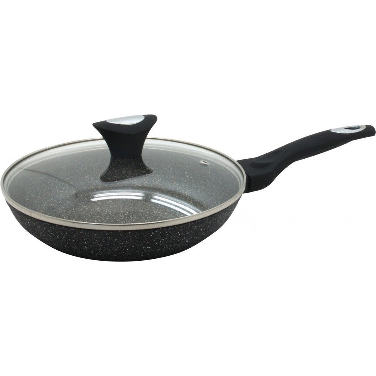 Top Choice koekenpan 26 cm met deksel, marmercoating