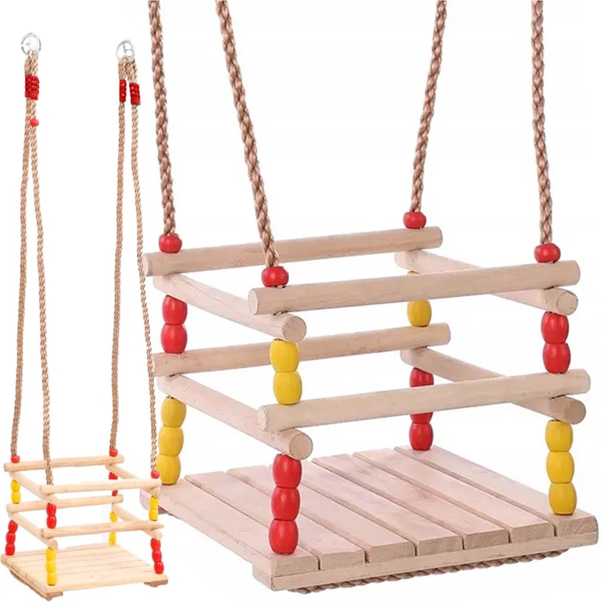 Houten tuinschommel voor kinderen, schommelzitje, vanaf 2 jaar