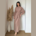Layla twist abaya met knoop in de taille