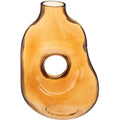Vaas in traanvorm voor droog gras, amber, 24,5 cm