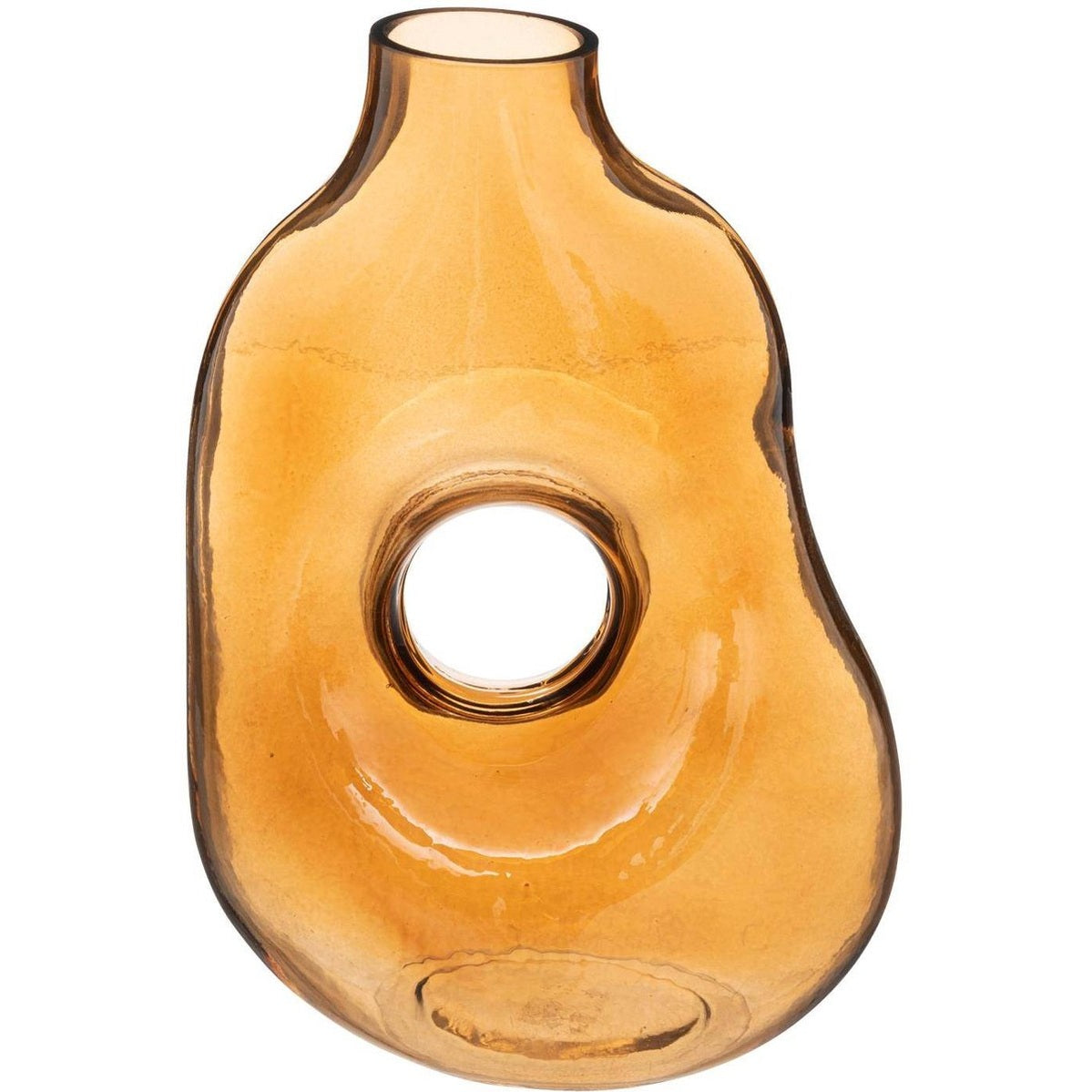 Vaas in traanvorm voor droog gras, amber, 24,5 cm