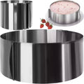 Verstelbare bakring 16 tot 30 cm voor taart en cake