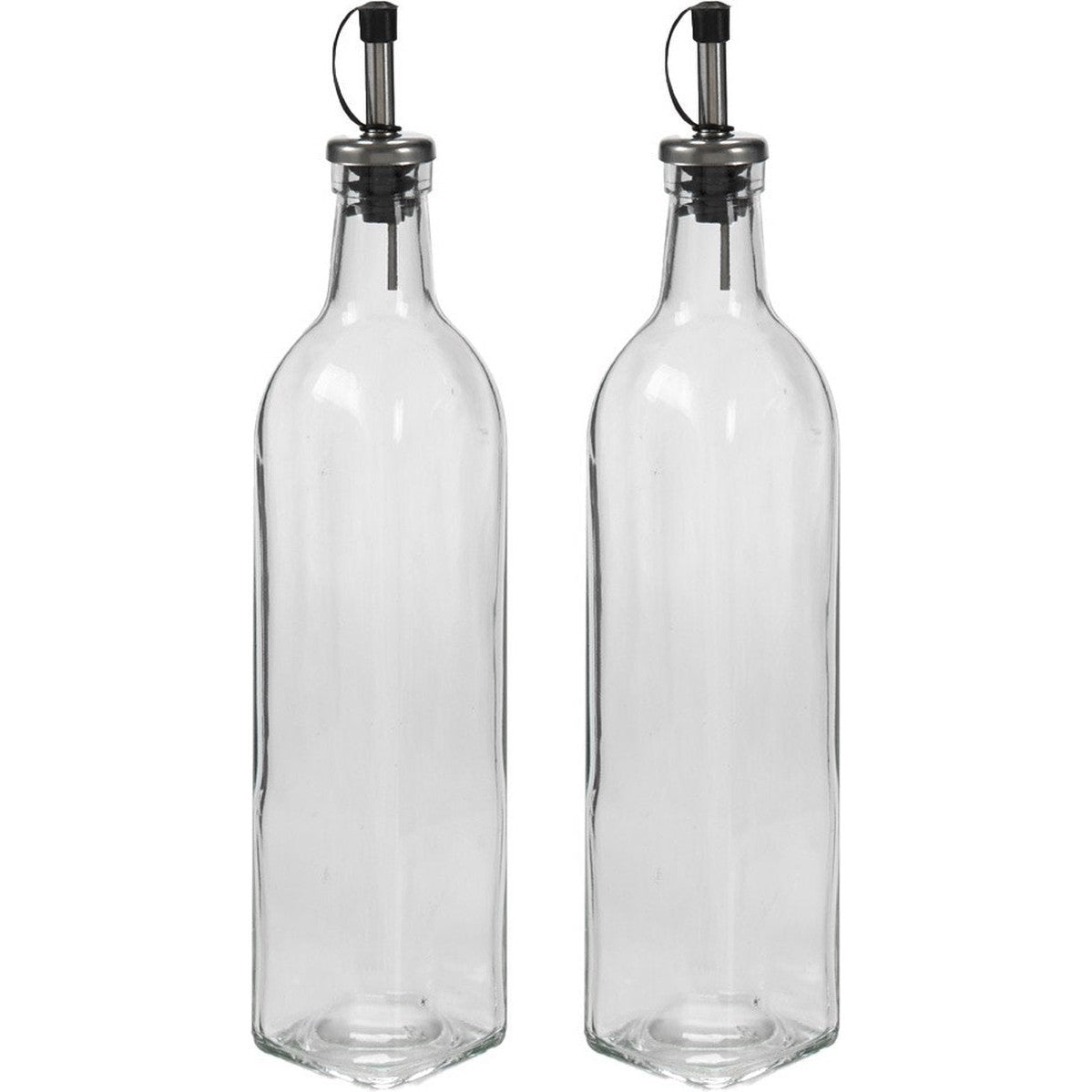 Vivalto azijn- en oliefles met schenktuit 500 ml, set van 2
